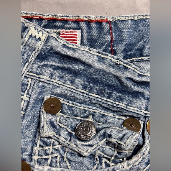 HOT AUTHENTIC USA Men's TRUE RELIGION 859 RICKY SUPER T STRAIGHT Jeans 34 - Picture 7 of 16